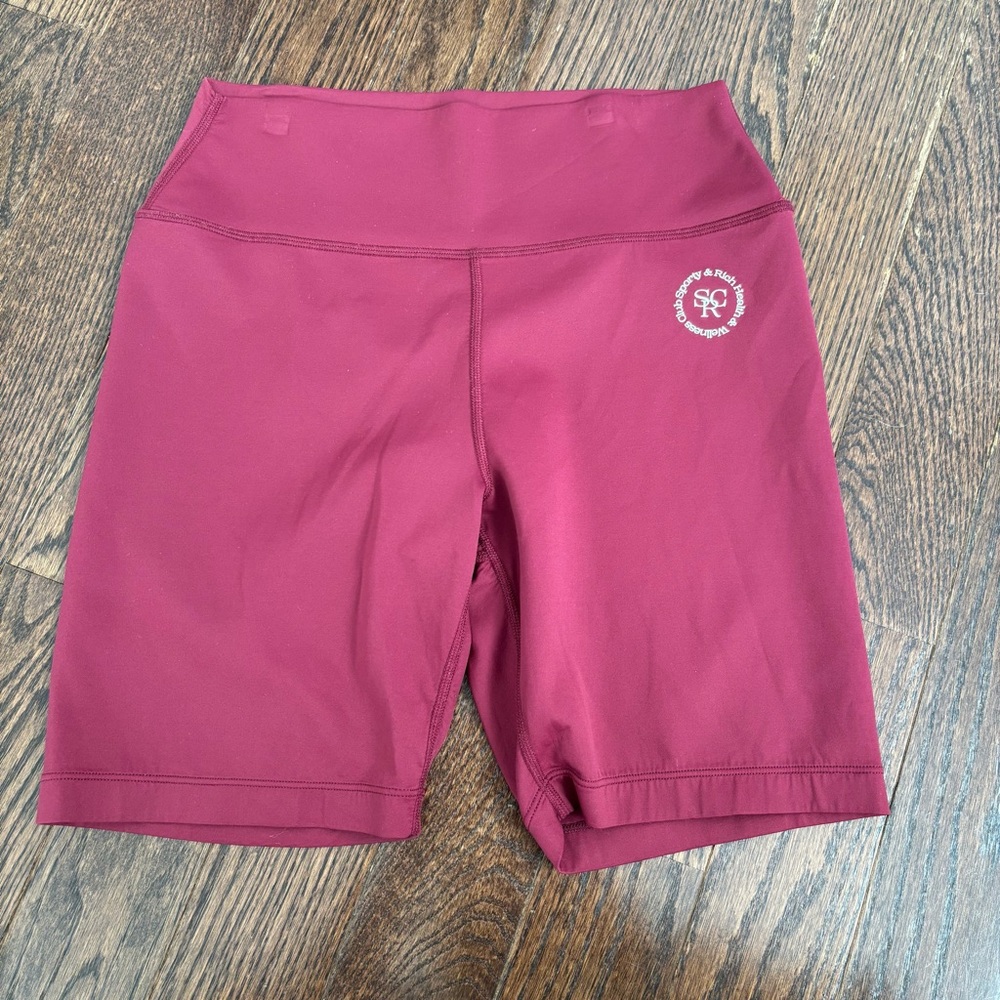 Sporty and Rich Women's Burgundy Athletic Shorts